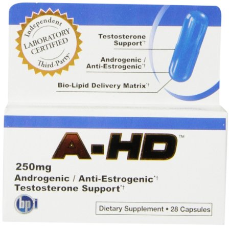 BPI A-HD AndrogenicAnti-Estrogen Testosterone Support Formula 250mg 28-Count