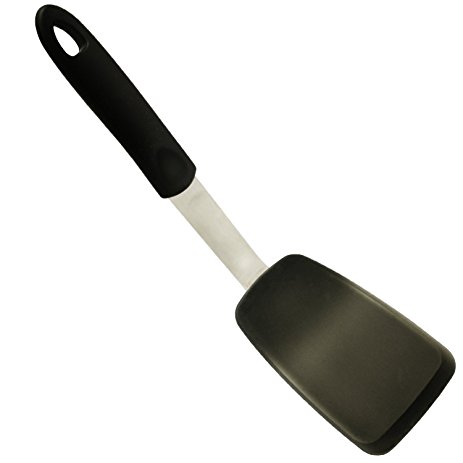 Silicone Spatula - Heat-Resistant to 600F - Flexible Turner with Durable Stainless Steel - Beveled Edge for Easy Flipping, Turning, Sauteing - Easy Cleaning and Storage