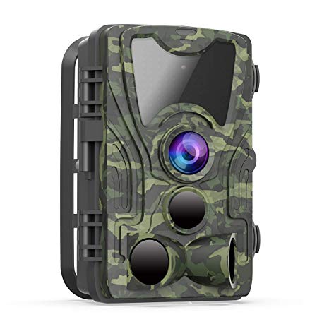 FHDCAM Trail Camera - Wildlife Game Hunting Cam with 1080P HD, Motion Activated, Night Vision, Wide Angle Lens, IP65 Waterproof Scouting Camera for Wildlife and Home Surveillance [New Version]