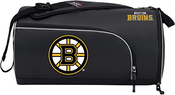 Officially Licensed NHL "Squadron" Duffel Bag, Black, 20" x 10.75" x 10.75"