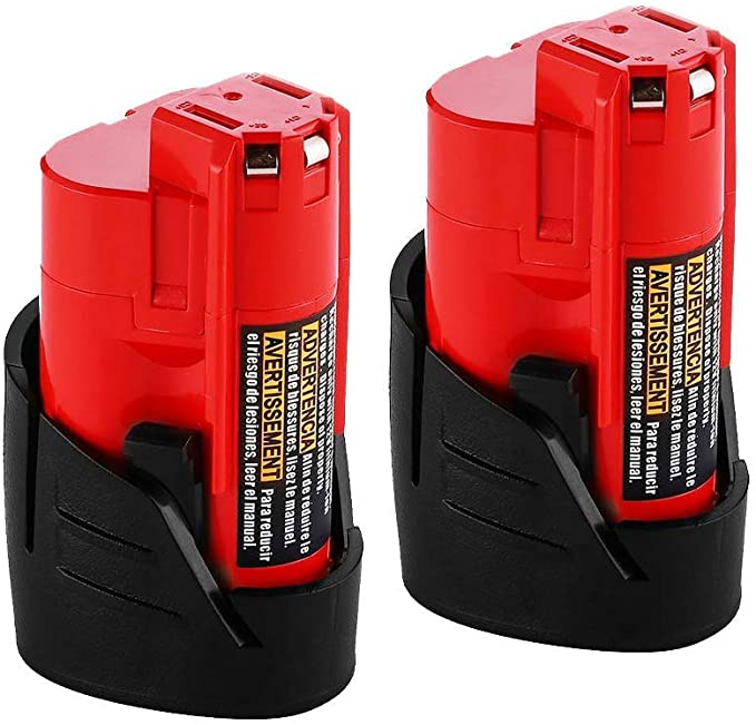 3000mAh Replacement Battery for M12 Milwaukee 12V Battery XC Lithium 48-11-2420 48-11-2401 48-11-2402 48-11-2440 48-11-2411 Cordless Power Tool - 2 Packs