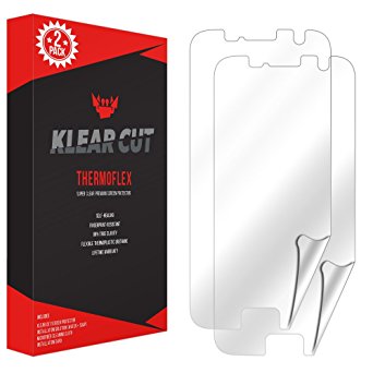 Galaxy S7 Screen Protector (Case-Friendly) (2-Pack), Klear Cut ThermoFlex [Clear HD] Film Screen Protector for Galaxy S7