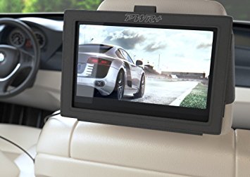 Pwr  7" Car Headrest Mount Seat Holder Adjustable Strap Case for Portable DVD Player Swivel Flip Screen