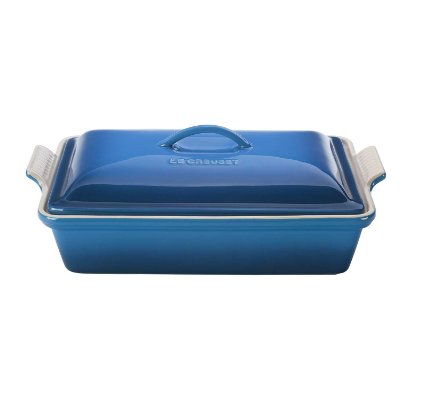 Le Creuset Heritage Stoneware 12-by-9-Inch Covered Rectangular Dish Marseille