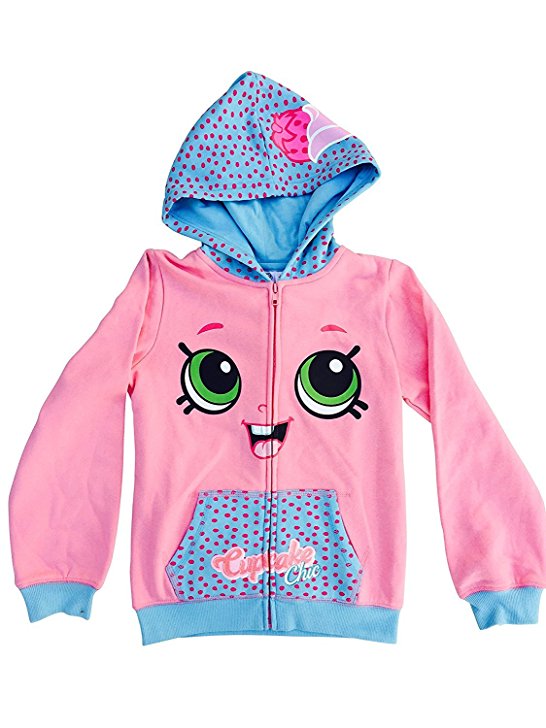 Shopkins Girls Fleece Hoodie "Cupcake Chic" Pink Size