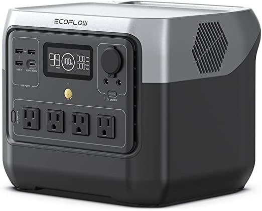 EF ECOFLOW Portable Power Station RIVER 2 Pro, 768Wh LiFePO4 Battery, 70 Min Fast Charging, 4X800W AC Outlets, Solar Generator for Outdoor Camping/RVs/Home Use