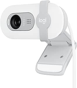 Logitech Brio 100 Full HD 1080p Webcam for Meetings and Streaming, Auto-Light Balance, Built-in Mic, Privacy Shutter, USB-A, for Microsoft Teams, Google Meet, Zoom and More - Off White