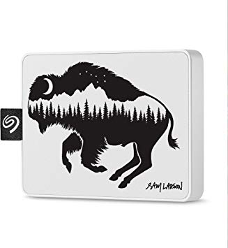 Seagate One Touch SSD 500GB External Solid State Drive Portable – Sam Larson, USB 3.0 for PC Laptop and Mac, 1yr Mylio Create, 2 Months Adobe CC Photography, White Bison (STJE500100)