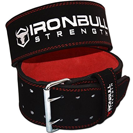 PowerLifting Belt - 10mm Double Prong - 4-inch Wide - Heavy Duty for Extreme Weight Lifting Belt