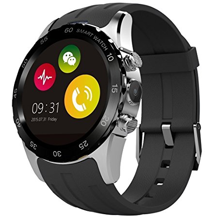 Evershop® New NFC Bluetooth Smart Watch 1.22 Inch IPS Screen with Heart Rate Monitor Support SIM Card Compatible With Android System