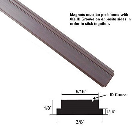 Flexible Magnetic Strip Insert for Framed Swing Shower Doors with 3/8" Width - 84" long