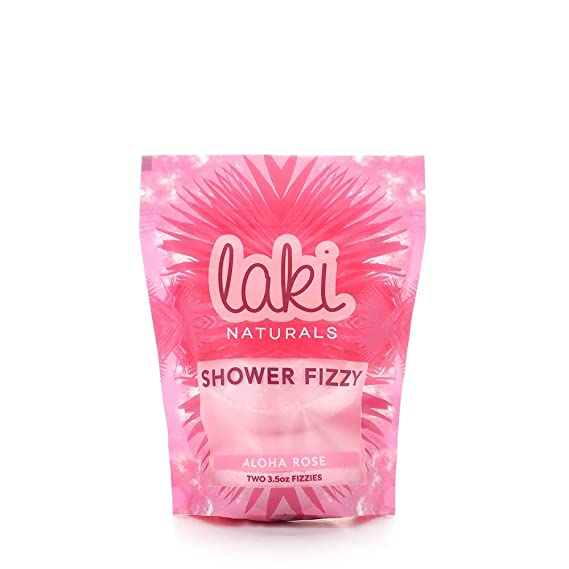 Laki Naturals Shower Fizzies - Natural Shower Bombs - Shower Aromatherapy Tablets (Aloha Rose)