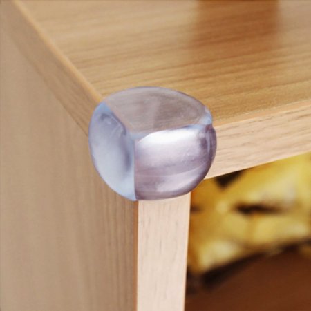 Baby Mate 12 PCS Ball Shape Clear Furniture Corner Protectors with Matt Finish - Child Proof Corner Safety Bumpers - Baby Proofing Corner Guards - Safety Table Corner Cover - Desk Corner Cushion 11453