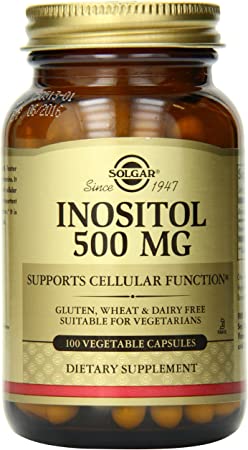 Solgar Inositol Vegetable Capsules, 500 mg, 100 Count