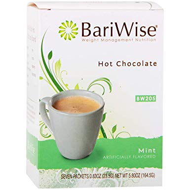 BariWise High Protein Hot Cocoa - Instant Low-Carb, Low Calorie Hot Chocolate Mix with 15g Protein - Mint (7 Count)
