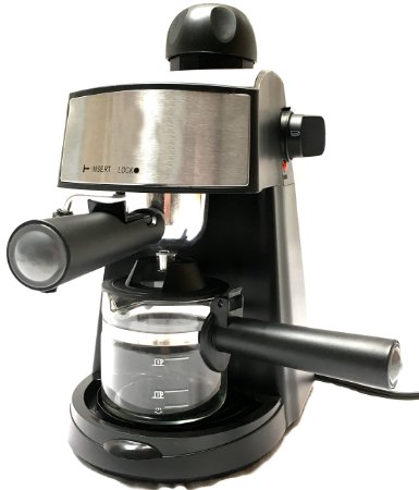 Powerful steam Espresso and Cappuccino Maker Barista Express Machine Black - Make European Espresso