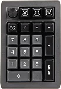 EPOMAKER EK21 VIA Gasket Number Pad, Bluetooth 5.0/2.4ghz/Wired Hot Swappable Numpad, with Poron Foam, Aluminum Alloy Kob, 1000mAh Battery, Programmable for Win/Mac/Gaming (Black, Gateron Pro Yellow)