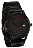 MVMT Watches Black Face with Black Stainless Steel Bracelet Mens Watch