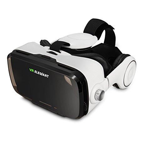 VR Headset, ELEGIANT 3D VR Glasses, Virtual Reality Headset Built-in Headphone, Compatible with iPhone 7 / 7 Plus 6 / 6s /6 Plus Samsung S7/S6 and Other 4.0"-6.0" Smartphones