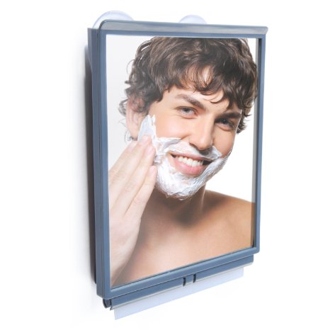 Fogless Shower Mirror with Squeegee by ToiletTree Products. Guaranteed to NEVER fog or your money back! Perfect for Home, Travel, and College Dorms!