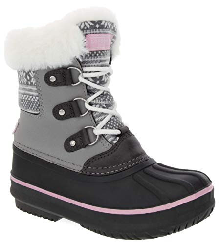 London Fog Girls Tottenham Cold Weather Warm Lined Snow Boot