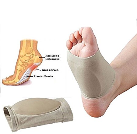 Mokde Mondge 1 Pair Flat Feet Orthotic Plantar Fasciitis Arch Support Sleeve Cushion Pad Heel Spurs Foot Care Insoles Foot Pad Orthotic Tool