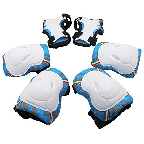 Kids Protective Gear,Knee Elbow Pads and Wrist Child's Pad Set for Inline Roller Skating Biking Sports Safe Guard .