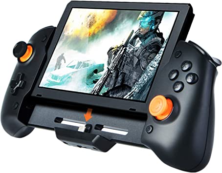 Wireless Controller for Nintendo Switch Handheld Controllers Supports Motion Control Gyro Axis Turbo and Dual Vibration with Ergonomic Design Grip # Black