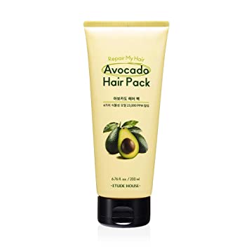 ETUDE HOUSE Repair My Hair Avocado Hair Pack 200ml | Protein-rich Hair Treatment with Avocado Oil, Sunflower Seed Oil, Jojoba Seed Oil and Camelia Oil