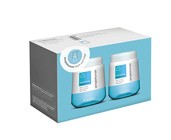 simplehuman Fragrance Free Foam Hand Soap, 10 Fl. Oz. Foam Cartridges (2 pack)