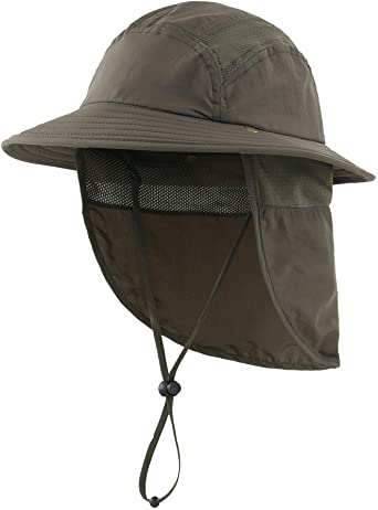 Home Prefer UPF 50  Boys Sun Hat with Neck Flap Summer Beach Hat Kids Safari Hat