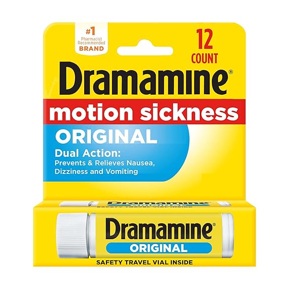 Dramamine Motion Sickness Original Dual Action 12 Tablets