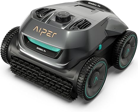 (2024 Upgrade) AIPER Seagull Pro Cordless Robotic Pool Vacuum Cleaner, Wall Climbing Pool Vacuum Lasts up to 140 Mins, Quad-Motor System, Smart Navigation, Ideal for In-Ground Pools up to 1,614 Sq.ft