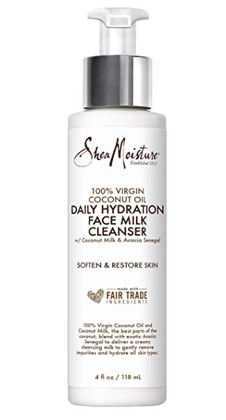 SheaMoisture 100% Virgin Coconut Oil Daily Hydration Face Milk Cleanser | 4 fl.oz.