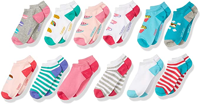 Amazon Brand - Spotted Zebra Girls' Cotton Ankle Socks