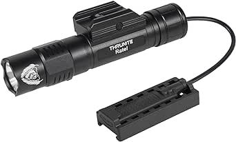 ThruNite BSS Ratel Rechargeable Flashlight, Customzied Edition with BlackScoutSurvival Bright Tactical Flashlight High 1983 Lumen for 1913 Rail, Long 265 Meters Throw, Black Cool White