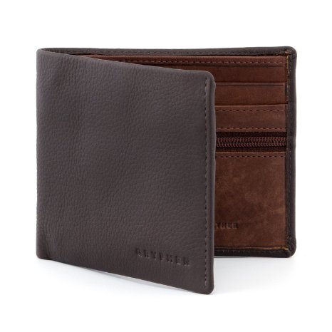 The Wilmore Two Fold Leather Gryphen Wallet with Contrast Leather Inner