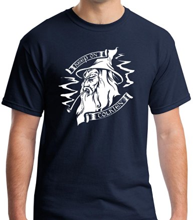 Raw T-Shirt's Gandalf Keep on Tolkein - Lord Of Rings Parody Premium Men's Shirt