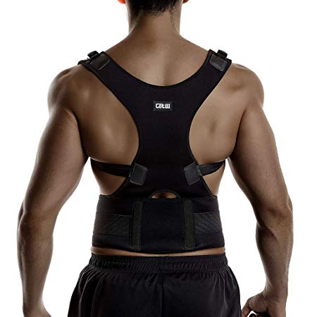 Back Brace Posture Corrector Spinal Support for Women and Men, Lumbar Shoulder Posture Correction for Upper and Lower Back Support, Adjustable Neoprene Belt Strap for Relief Back Pain (X-Large)