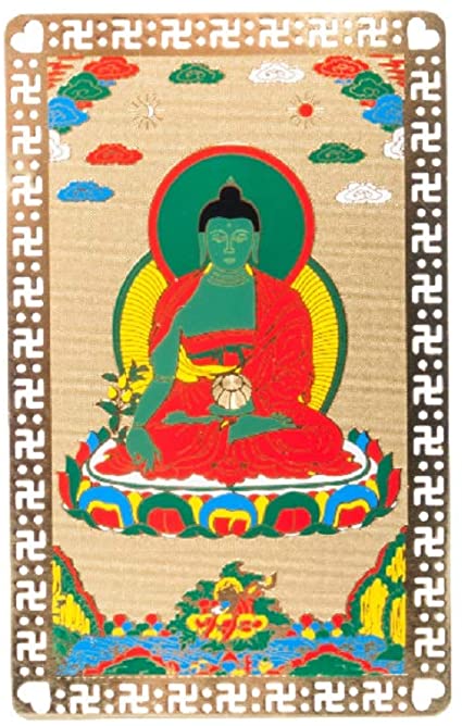 DMtse Feng Shui Medicine Buddha Health Talisman Card