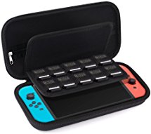 AUSTOR Travel Carrying Case for Nintendo Switch with 20 Game Cartridges - Black