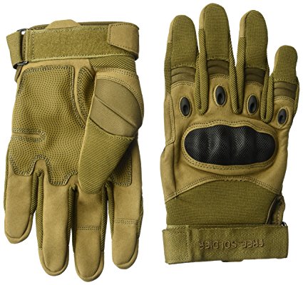 FREE SOLDIER Tactical Gloves for Men Military Hard Knuckle Full Finger Gloves Armor Gloves