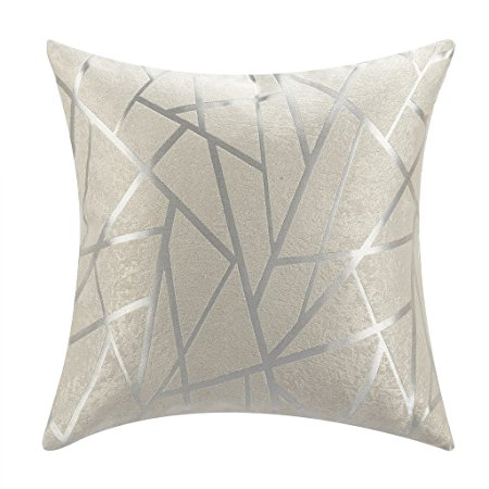 IYUEGOU Modern Style White Striped Polyester Geometric Decorative Pillow Cover (18 "X18 ")