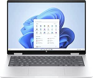 HP - Envy 2-in-1 14" Wide Ultra XGA Touch-Screen Laptop - AMD Ryzen 5-16GB Memory - 512GB SSD - Glacier Silver Windows AI: Copilot 14-fa0013dx