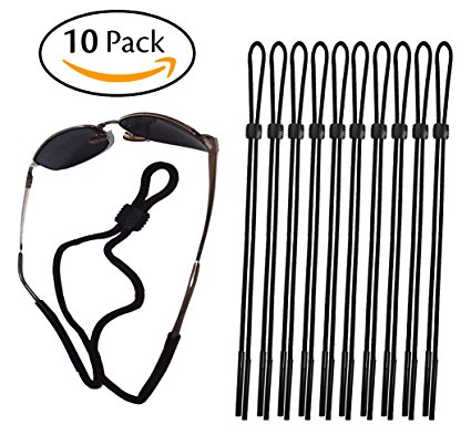 Attmu Pack of 10 Sports Sunglass Holder Strap, Safety Glasses Eyeglasses Neck Cord String Eyewear Retainer Strap