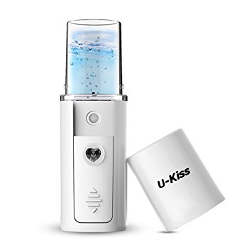 Face Mister U-kiss Nano handheld Facial Spray Eyelash Extensions Cleaning Pores Water SPA Moisturizing & Hydrating Vanity Removal Ultrasonic Atomization Humectant Facial Sprayer Beauty Skin Care