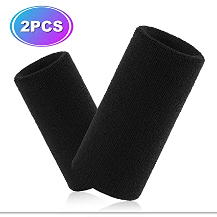 VENI MASEE 6 Inch Long Thick Wristband/Sweatband For Tennis And Other Sports, 1PC/2PCS PACK
