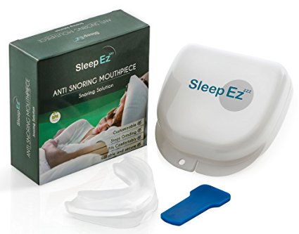 NEW & IMPROVED Premium Snoring Aids By SleepEZzzz™ - Customizable anti snoring device - Effective snoring mouthpiece & Teeth Grinding Solution - Reduces Volume & Frequency - Improves Sleep & Night Rest Quality