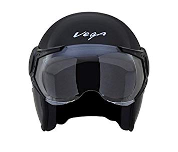 Vega Jet Open Face Helmet (Black, L)