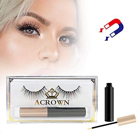 Magnetic Eyeliner and Eyelash Kit Natural Look Waterproof and Smudge Resistant No Glue Easier To Use Than Traditional Magnetic Eyelashes